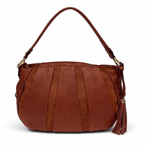 Aimee Kestenberg Brown Leather & Suede Slouchy Hobo Shoulder Bag - Picture 12 of 12